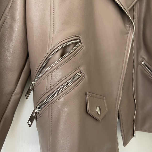 MANGO NWOT Biker Leather Jacket -L - Picture 15 of 15